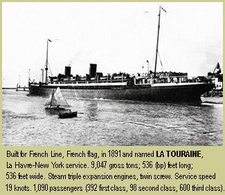 Fred's ship, La Touraine