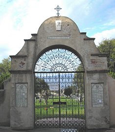 Gate to Mission San Gabriel Cemetery