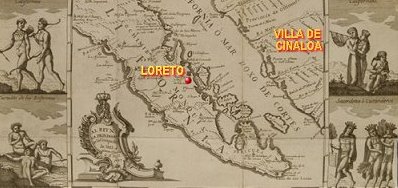 1739 Map Depicting The Indians & Baja Habitat Into Which Jose Maria Was Born (Click to enlarge)