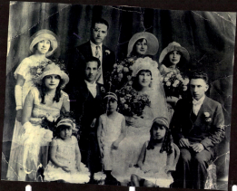 Wedding picture of Edward E. Stafford Jr. and Amelia Pauline Sanders 